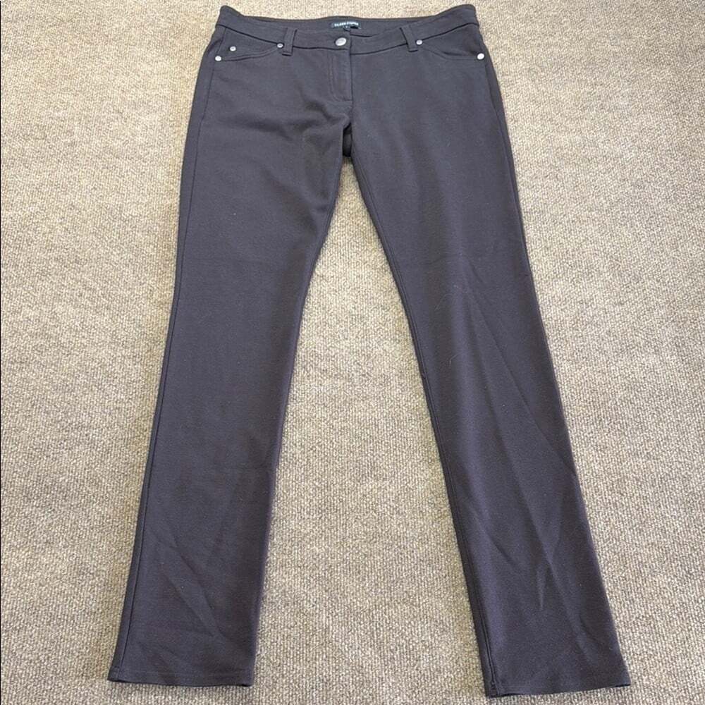 Eileen Fisher Pants Womens 8 Gray Skinny Career Stretch Office Stretch Brown